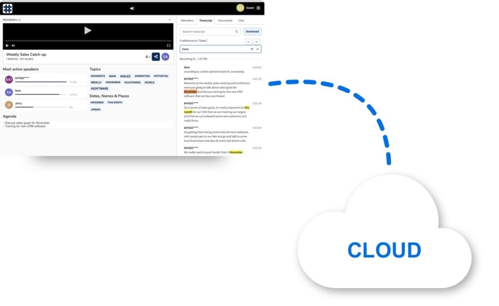 Save to cloud-transcription