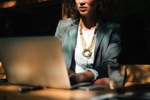 lady with laptop