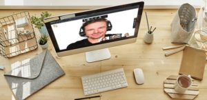 video call on computer