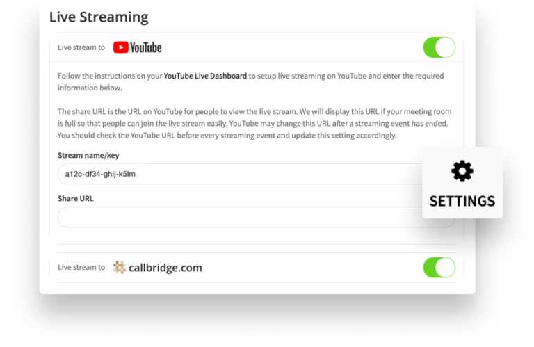 Live Stream Your Meeting | Callbridge Online Meeting Streaming Software